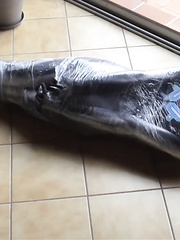 Wendy wrapped on the floor