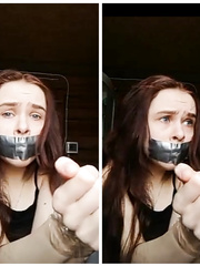 Taped lips