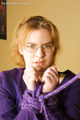 Woman in Purple Dress