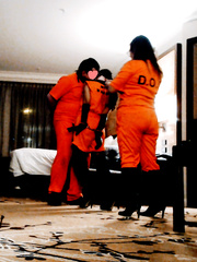 Us bound together by a Domme