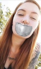 Tattooed gagged girl