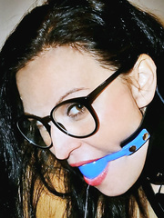 Ballgagged drooling