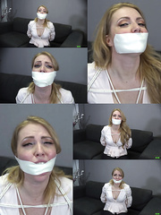 Mila - Microfoam Tape Gagged ( GagAttack.nl )