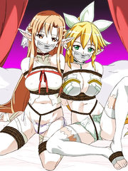 Yuuki Asuna bound and gagged