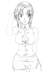 Bondage girl drawing