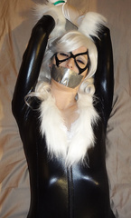 Black cat gagged duct tape
