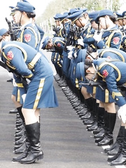 The sexy tights of military flower