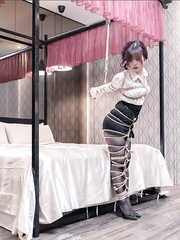 China girls in a bind