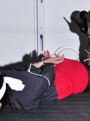 Audrey tied in a van 3