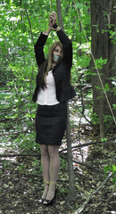 Madie Talylor  tied in the forest 4