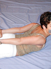 Hogcuffed barefoot