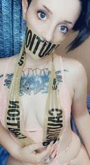Tape gagged girl