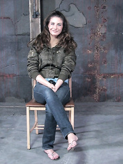 Hogtied Girl In Jeans