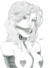 Black and white woman tied up and gagged