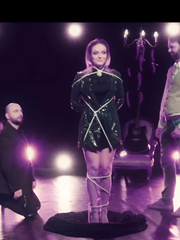 Sexy magician Cristina tied up