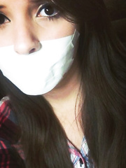 White tape gag