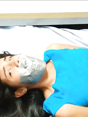 Cute Party Girl Bound And Gagged By Latina MILF Burglar