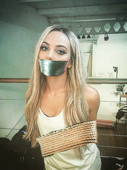 Girls gets duct tape gagged