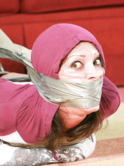 Hog(duct)taped babysitter!