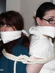 White OTM gagged
