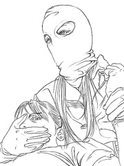 Balaclava masked female robber