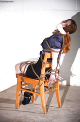 Serene Struggling in chair