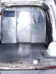 Dakkota zip tied in the Van