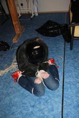 Bound and Gagged in a Helmet