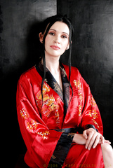 Amelie tied up in kimono