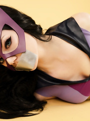 Huntress Cosplayer gagged
