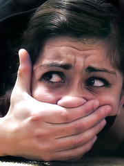 Handgag smother girl