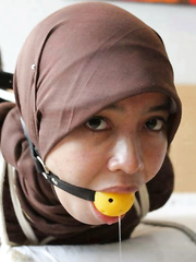 Gagged muslim and black girls