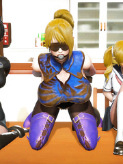 Girls tied on table