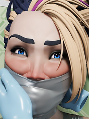Akali tied up and gagged