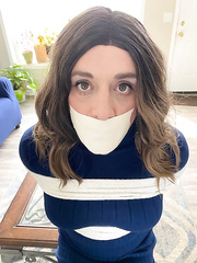 Blue sweater tie