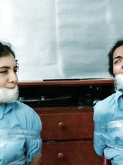 Massively Gagged Latina Schoolgirls