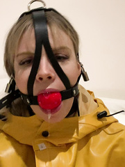 Vanessa in heavy rubber bondage