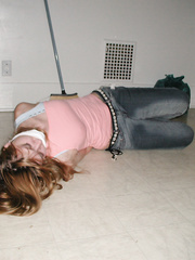Hogtied in jeans