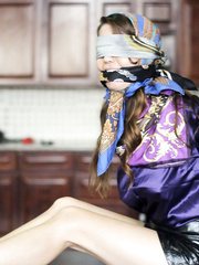 Kidnapped and scarf tied up