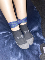 Black ankle socks bound