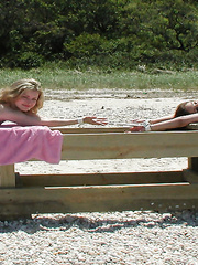 Krissy Donovan tied at the beach