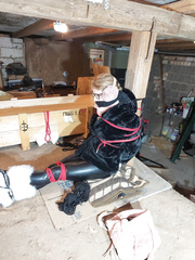 Lucia poletied in the barn