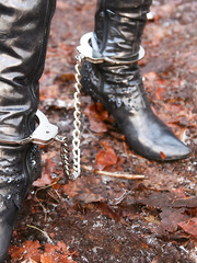 Leather cuffed