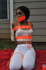 Ebony gagged