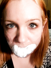 Self Gagged College Student Gets Bondage - Selfgags
