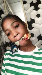 Ebony self gagged