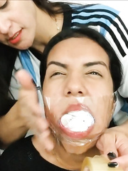 Gagged With 10 Socks And Clear Tape Gag - Selfgags