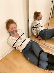 Tight Jeans, Boots And Bondage - GagTheGirl