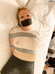 Bound Redheaded Hotel Hostage - GagTheGirl