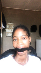 Cleave gagged ebony goddess